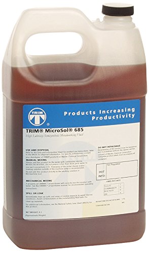 TRIM Cutting & Grinding Fluids MS685/1 MicroSol 685 High Lubricity Semisynthetic Metalworking Fluid, 1 gal Jug TRIM