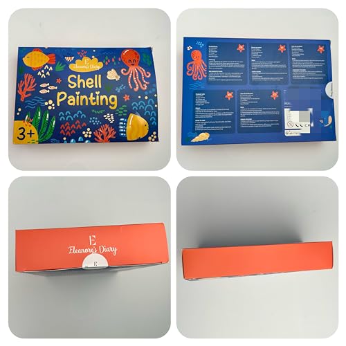 Eleanore's Diary Kids Seashell Painting Kit, Arts & Crafts Painting Gifts for Boys Girls, DIY Creative Craft Activities Toys for Age 5 6 7 8 9 10 11 Eleanore's Diary