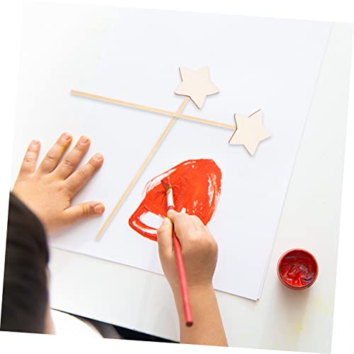 Yardwe 6Pcs Wand Unfinished Wooden Wands DIY Princess Wand kit Girls Costume Accessories Fairy Wood Wands Princess Party Decorations Fairy Sticks Yardwe