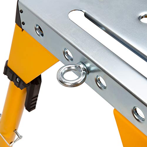 Dewalt Adjustable Height Portable Steel Welding Table and Work Bench, 18 x 46-inch Tabletop, Folding Legs, Carrying Handle, and Cord Minder DEWALT