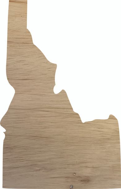 Idaho Wooden State 5" Cutout, Unfinished Real Wood State Shape, Craft NEXTCraft