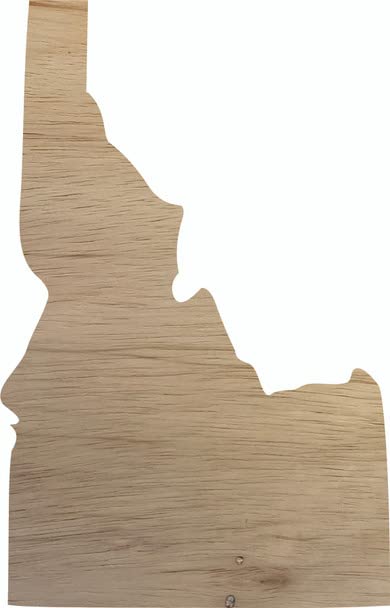 Idaho Wooden State 5" Cutout, Unfinished Real Wood State Shape, Craft