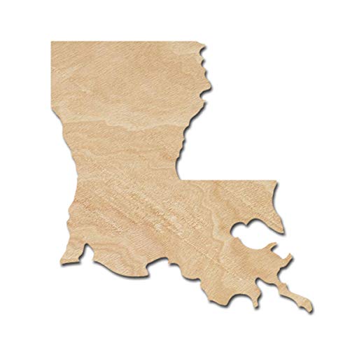 Louisiana Wood Cutouts for crafts, Laser Cut Wood Shapes 5mm thick Baltic Birch Wood, Multiple Sizes Available Elliefont Styles