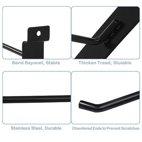 7RiversART 12 Pc Slatwall Hooks 8 Inch Slatwall Accessories Panel Display Hooks Slatwall Pegs Slatwall Hooks for Garage Storage Shop Retail 7RiversART
