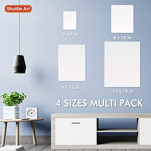 Shuttle Art Acrylic Painting Bundle, Set for 66 Colors Acrylic Paint in Tubes (22ml/0.74oz) + 36 Multi Pack Painting Canvas Panels Shuttle Art