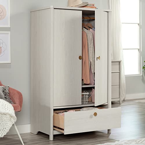 Sauder Dover Edge Bedroom Armoire with Drawer, L: 34.17" x W: 21.18" x H: 60.04", Glacier Oak Finish Sauder