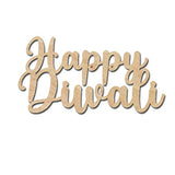 Happy Diwali Wood Cutouts for crafts, Laser Cut Wood Shapes 5mm thick Baltic Birch Wood, Multiple Sizes Available Elliefont Styles