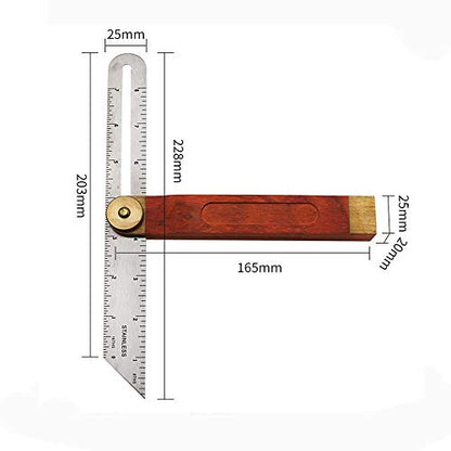 360 Degree Sliding T-Bevel Carpenters Angle Finder, Angle Ruler Wood Bevel Protractor Tool, 7Inch