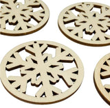 ALL SIZES BULK (12pc to 100pc) Unfinished Wood Laser Cutout Snowflake in Hoop Hoops Dangle Earring Jewelry Blanks Shape Crafts Made in Texas Texan Wood Crafts
