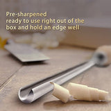 UF-SHARP 3/8 inch Bowl Gouge for Wood Lathe,M2 Cryo HSS Wood Turning Tools with Beech Wood Handle (3/8 inch) UF-SHARP