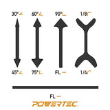 POWERTEC 71620 21-Profile Contour and Angle Sanding Grip Pack 11pc Set – Double Ended Flex Foam Sanding Pads for Woodworking POWERTEC