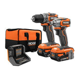 18V SubCompact Brushless 1/2 in. Drill/Driver and Impact Driver Combo Kit RIDGID