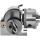 Mophorn Dividing Head BS-0 5Inch 3 Jaw Chuck Dividing Head Set Precision Semi Universal Dividing Head for Milling Machine Rotary Table Tailstock Mophorn