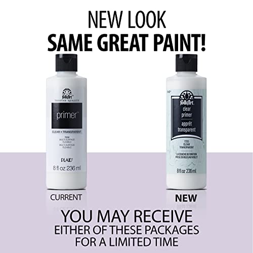 FolkArt, Clear Primer, 8 oz, 8 Fl Oz (Pack of 1) FolkArt