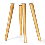 Sopicoz Table Legs 16 inch Wood Furniture Legs for Coffee Table End Table Mid-Century Modern DIY Furniture Tapered Natural Threaded M8 Hanger Bolts Sopicoz