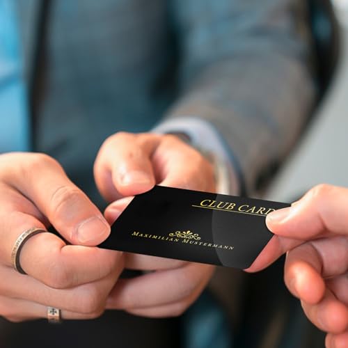 300 Pack Metal Business Cards Laser Engraving Blanks,Black Anodized Aluminum Blanks Name Card,for Laser Engraving DIY Cards, Gift Cards,VIP VZZNN