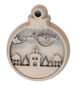 Christmas Village Door Sign 5 Pieces Laser Cut Out Unfinished RND17 The Wood Shape Store