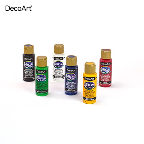 Americana Matte Finish Acrylic Paint Primary Sample Pack DecoArt