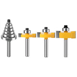 WSOOX 1/4 Inch Shank Rabbet Router Bit Set, 3 Pieces Rabbeting Router Bit with 6 Bearings Set (1/8", 1/4", 5/16", 3/8", 7/16", 1/2" Bearings) (1/4 WSOOX