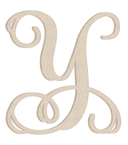 5 Inch Wooden Letter Monogram Initial Y Unfinished Craft, Wood Alphabet Vine Wedding Decor, MDF Paintable Wall Art DIY Cutout NEXTCraft