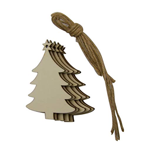 LUOEM 30pcs Wooden Christmas Hanging Ornaments Wood Angel Deer Ball Child Snowman Christmas Tree Cutout Hanging Embellishments Xmas Tree Hanging LUOEM