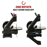 Bucktool Low Speed Bench Belt Grinder Combo, 2.1A 1x30 inch Belt & 6 inch Grinder, 1/3 HP Low Speed Bench Belt Disc Sander Combo for Knife Making, Bucktool