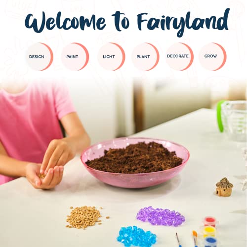 Bryte All-Inclusive My Unicorn Fairy Garden Kit with Fairy Lights & More | Grow Your Own Garden & Play | Great Birthday Gift, DIY Science Kit, STEM BRYTE