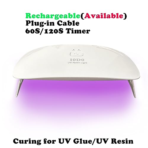 Extra Large UV Resin Light Curing for Epoxy Crafts 21 LED UV Light for Resin,Glue,3D Printer UV Resin Lamp with Timer 365nm+405nm (UV Resin Light) I0DO