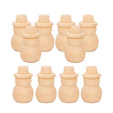 SEWACC 20 Pcs Unfinished Wood Christmas Tree Snowman Blank Wooden Peg Dolls Christmas Decor Christmas Ornaments for Arts and Crafts Projects SEWACC