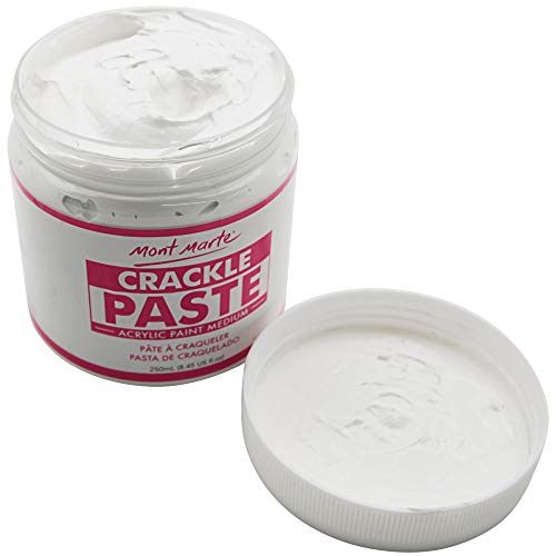 Mont Marte Crackle Paste Premium 8.45 US fl.oz (250ml) Tub for Texture Painting Effect with Opaque Finish, Ideal for a Range of Surfaces MONT MARTE