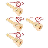 Toyvian 4 Sets Wooden Ukulele Stringed Music Instrument Unfinished Wood Guitar Build Your Ukulele DIY Ukulele Kit Brain Toy Kids Toys Handmade Guitar Toyvian