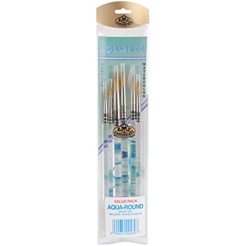 Aqualon Royal & Langnickel Round Artist Brush Set, 6-Piece - WoodArtSupply