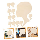 Toddmomy 48 Pcs Painting Wood Chips Hanging Wood Cutouts Wooden plaques Wooden Silhouette Heads Unfinished Wood Cutout Wooden Wreath Cutout DIY Toddmomy