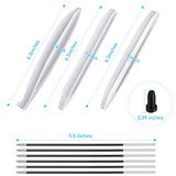 203 Pieces Pen Shape Resin Molds set 3 pieces Ballpoint Pen Silicone Molds with 100 Pieces Ballpoint Refill Pens and 100 Pen Caps, Cylinder Shaped Outus