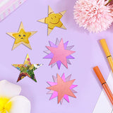 yueton 100PCS 40mm/1.57inch Unfinished Blank Star Wood Pieces Wood Slices Wood Chips Wooden Star Embellishments Christmas Tree Star Cutouts Ornaments yueton