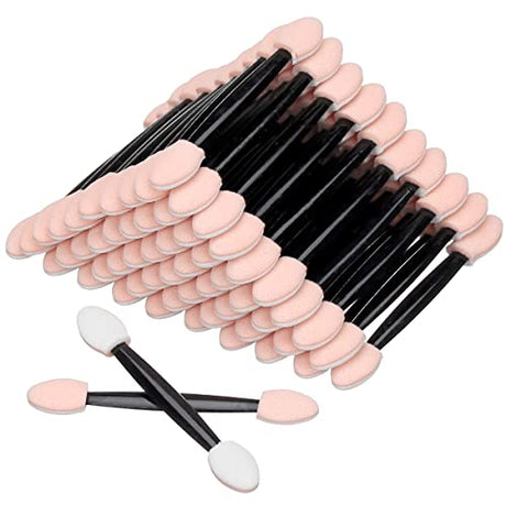Akstore Disposable Dual Sides Eye Shadow Sponge Applicator Eyeshadow Brushes Makeup Brush (30PCS-Black) Akstore