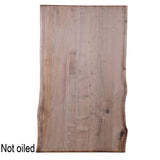 Home Soft Things Living North American Walnut Multi-Plank Unfinished Table, 48" x 28" x 1.5" to 2" with 18" Hairclip Legs Home Soft Things