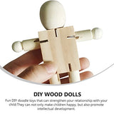 Kisangel 5pcs White Embryo Robot Wooden peg Doll Kids Painting Art Crafts Unfinished Robot Wood Doll Figures Unfinished Wooden Toys Mini Toy Wooden Kisangel