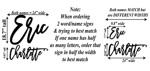 Custom Wood Word Sign, Wall Decor, Personalized Wooden Wall Art, Any cursive word or name sign Kobasic Creations