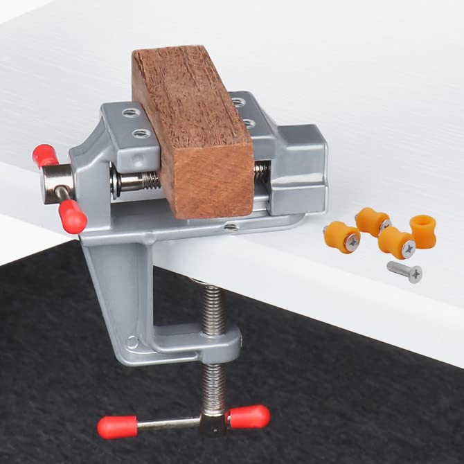 Yakamoz Mini Bench Vise Small Table Vice Clamp on Vise Drill Press Vise Workbench Vice for Jewelry Making Wood Carfit DIY Breads Watch Repairing YAKAMOZ