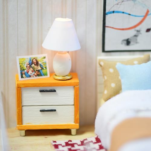 DIY Miniature Dollhouse Kit, Tiny House Model Kit with Music Box & LED Light & Dust Proof Cover, 3D Wooden Puzzle for Adults, Creative Handmade