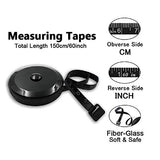 GDMINLO Soft Tape Measuring for Body Fabric Sewing Tailor Cloth Knitting Craft Weight Loss Measurements Retractable Black Dual Sided Tape Measure 1 GDMINLO