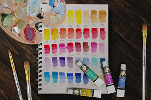 MyArtscape Acrylic Paint Set - 72 x 21ml Tubes with 3 Paint Brushes Art Supplies - Heavy Body Acrylic Paint Ideal Painting Kits for Adults - WoodArtSupply