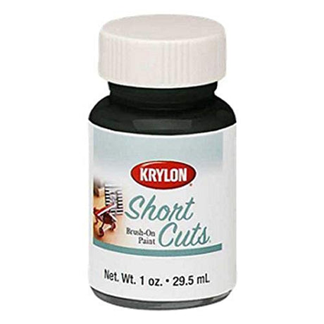 Krylon KSCB028 Short Cuts Brush-On Paint, 1-Ounce, Flat Black Krylon