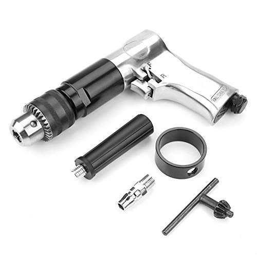 Air Tool Drillpistol Drills, 1/2" Pneumatic Air Drill, 700rpm CW/CCW Handle Type Reversible Variable Speed Drilling Tool Engraving Grinder with Yosoo