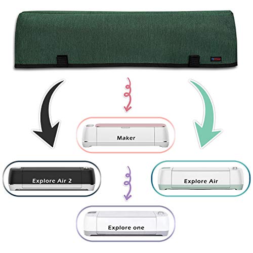 Torising Dust Cover Water-Resistance Compatible with Cricut Maker Explore Air 2 and Cricut Explore Air (Dark Green) - WoodArtSupply