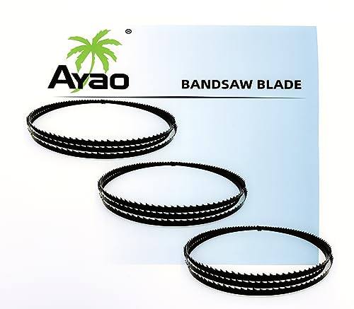 AYAO Pack of 3 Band Saw Blades 80 Inch X 1/4 Inch X 14TPI Fit Craftsman 12" Band Saw - WoodArtSupply