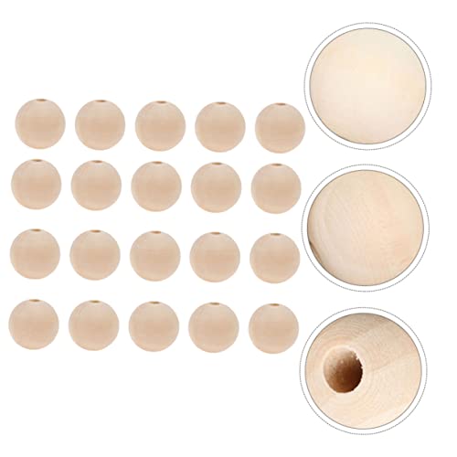 Gogogmee 50pcs Log Dispersion Beads Round Wood Spacer Beads Unfinished Spacer Beads Jewelry Making Rustic Garland Wood Loose Spacer Round Spacer Gogogmee