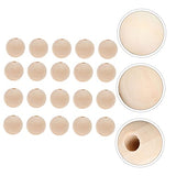Gogogmee 50pcs Log Dispersion Beads Round Wood Spacer Beads Unfinished Spacer Beads Jewelry Making Rustic Garland Wood Loose Spacer Round Spacer Gogogmee