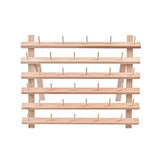 Exceart Thread Storage Rack 30 Spool Cone Foldable Wood Thread Rack Stand Embroidery Machine Holds DIY Bobbin Thread Organizer for Embroidery Craft EXCEART